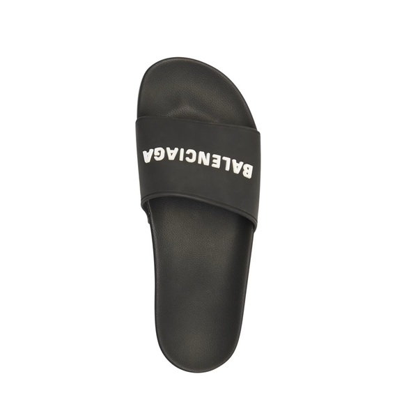 MEN'S POOL SLIDE SANDAL IN BLACK/WHITE - Picture 4 of 6